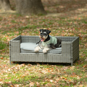 PE Rattan Dog Bed With Cushion