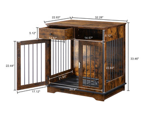 Furniture Dog crate, indoor pet crate end tables, decorative wooden kennels with removable trays