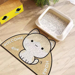 Lovely Chubby Cat Litter Mat