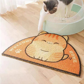 Lovely Chubby Cat Litter Mat