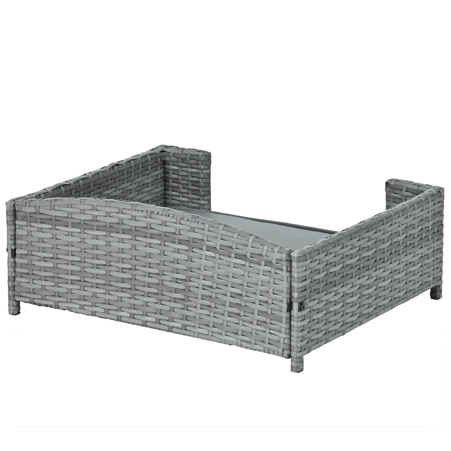 PE Rattan Dog Bed With Cushion