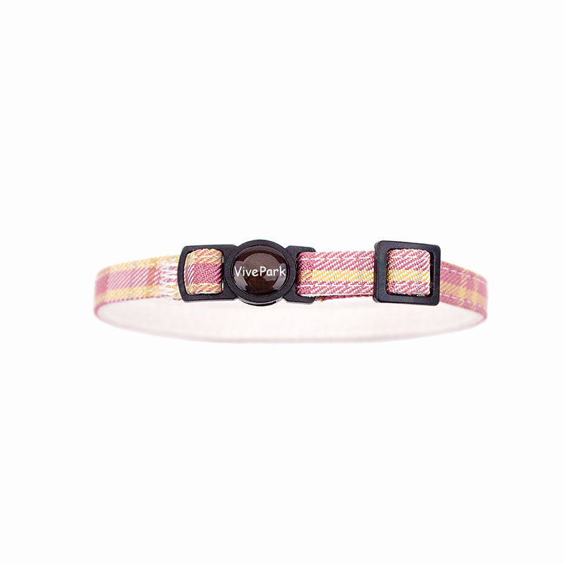 Uniform Plaid Cat Collar Bowtie