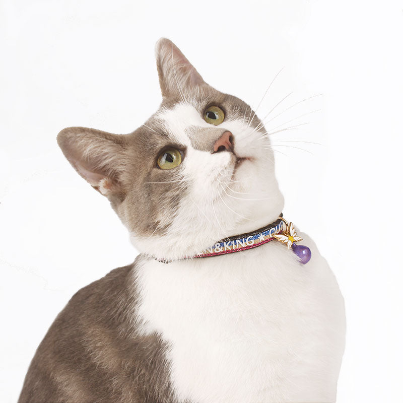 Sakura Wings Bell Cat Print Collar