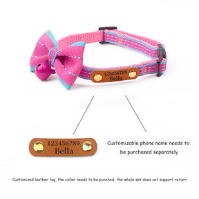 Colorful Bow Cat Collar Bowtie