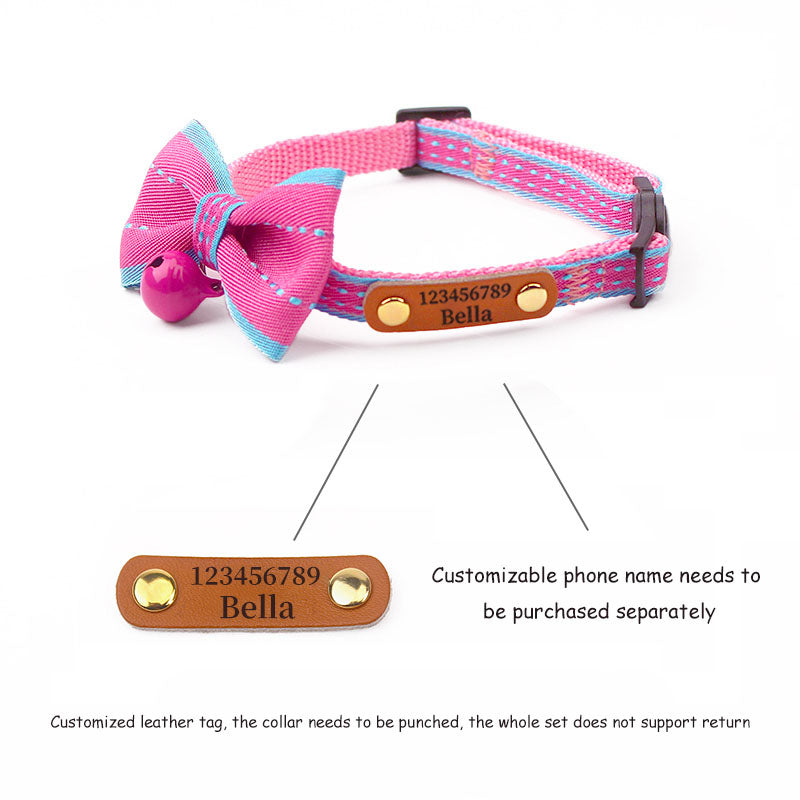 Colorful Bow Cat Collar Bowtie