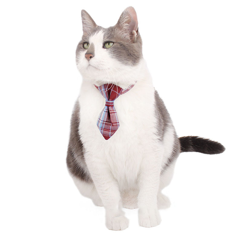 Uniform Plaid Cat Collar Bowtie