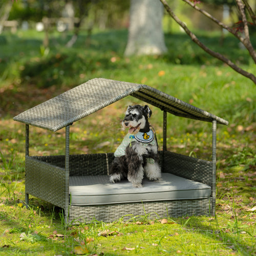 PE Rattan Dog Bed With Cushion