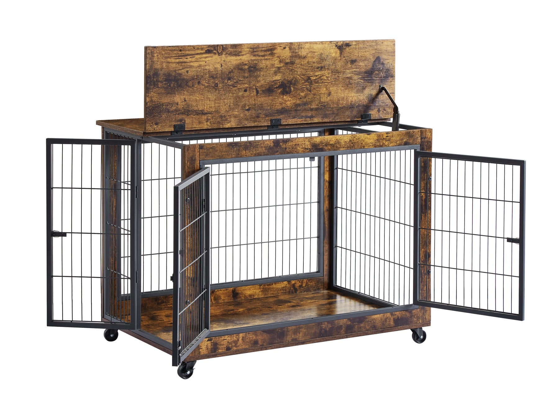 Furniture Dog Cage Crate with Double Doors