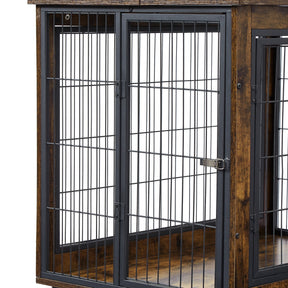 Furniture Dog Cage Crate with Double Doors