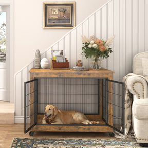 Furniture Dog Cage Crate with Double Doors