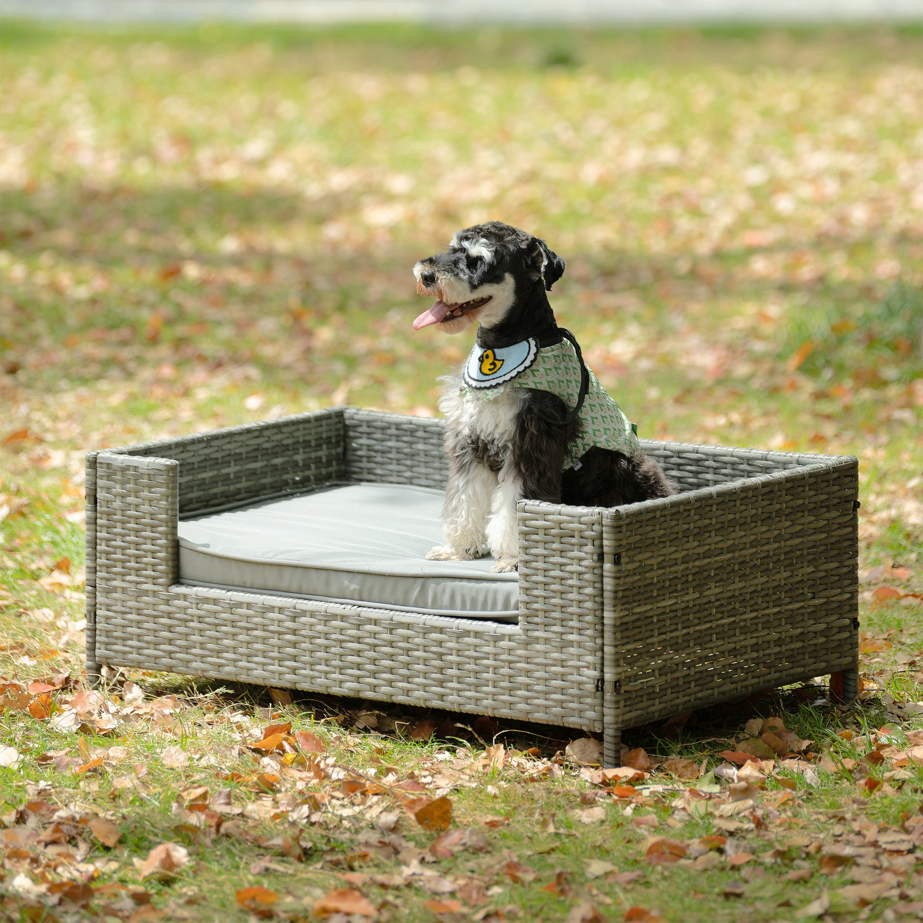 PE Rattan Dog Bed With Cushion