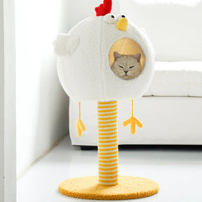 Chick Cluck Cat Condo White Cat Bed