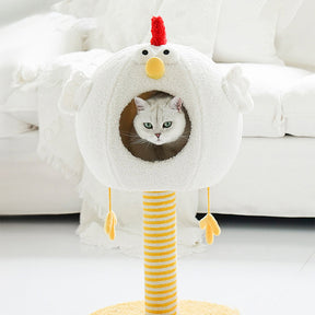 Chick Cluck Cat Condo White Cat Bed