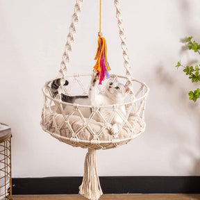 Boho Style Cotton Rope Braided Cat Hammock