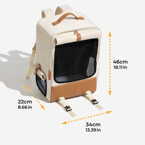 Square Breathable Foldable Portable Pet Carrier Cat Backpack