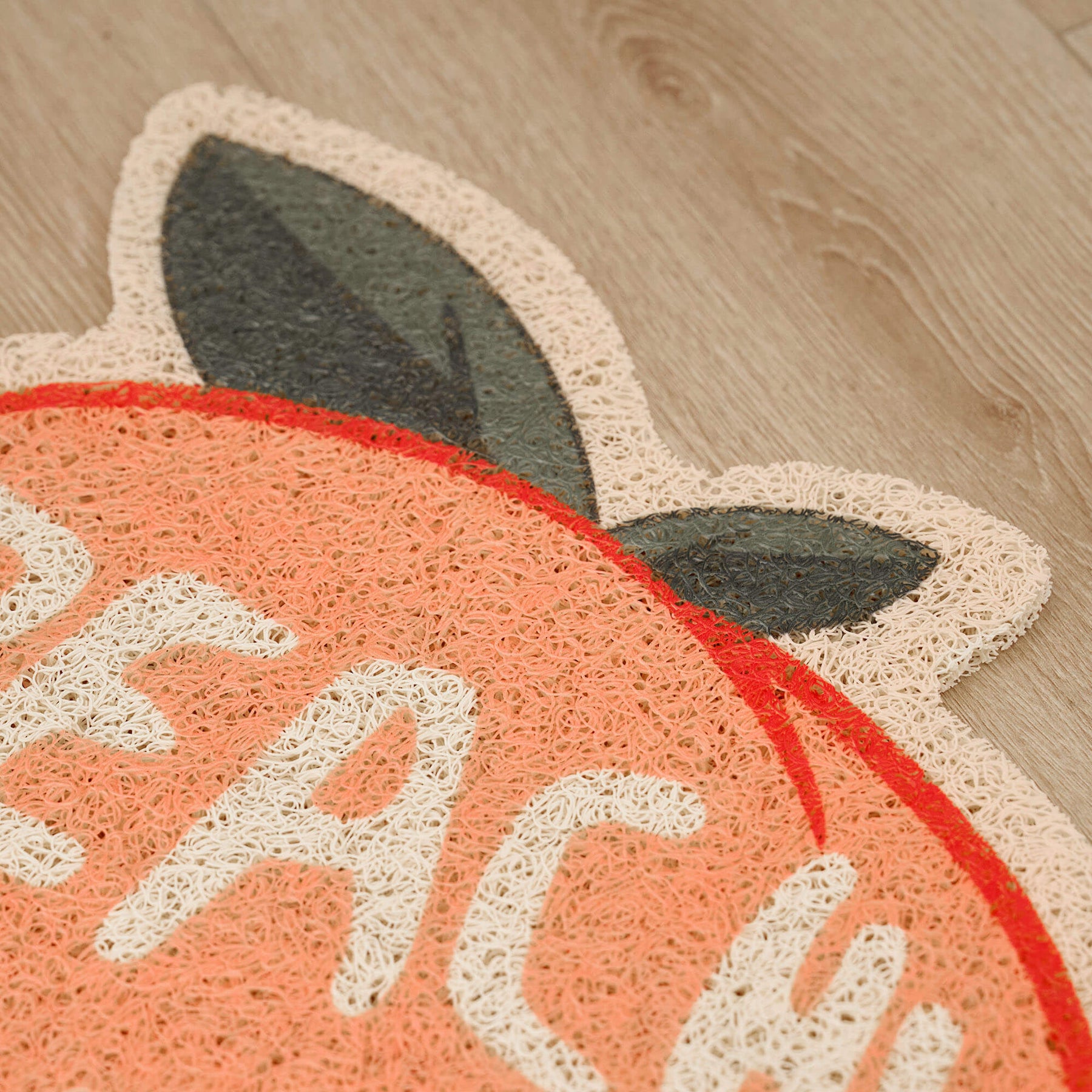 Peach Shaped Cat Litter Mat