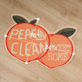 Peach Shaped Cat Litter Mat