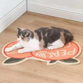 Peach Shaped Cat Litter Mat