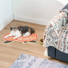 Peach Shaped Cat Litter Mat