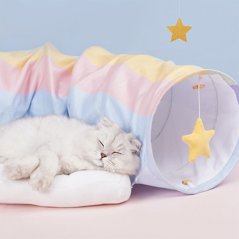 Rainbow Tunnel Cat Bed