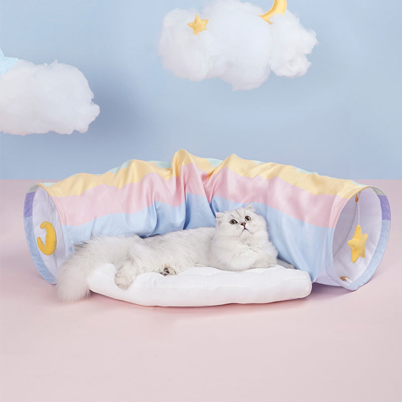 Rainbow Tunnel Cat Bed