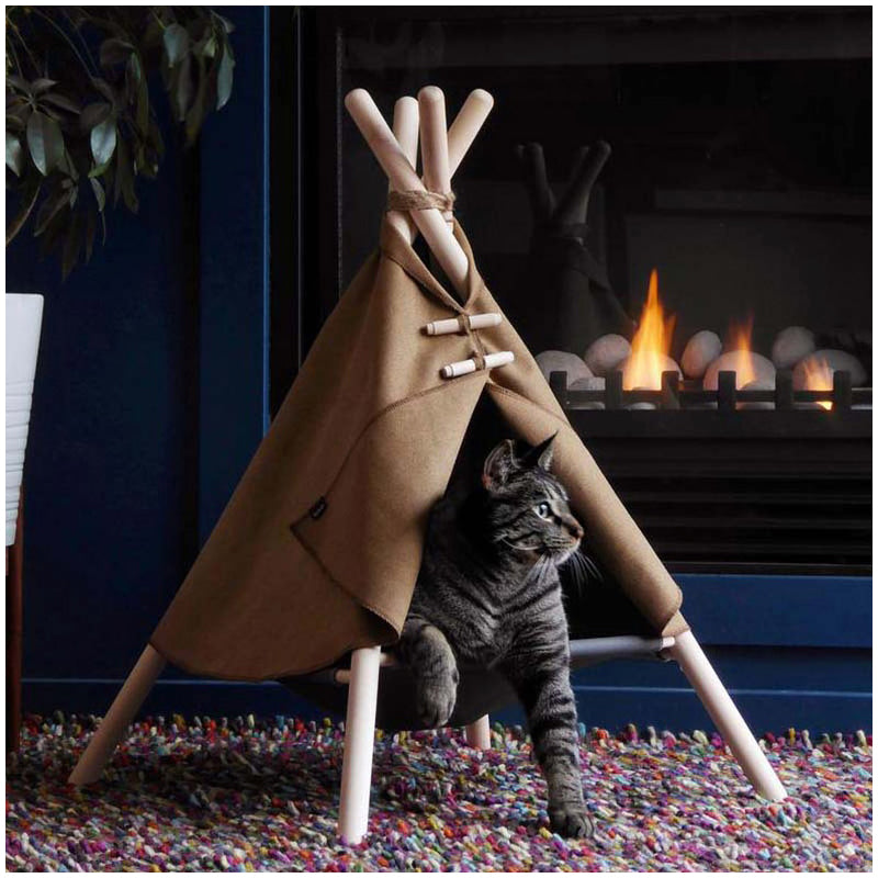 Retro Style Cat Teepee Bed