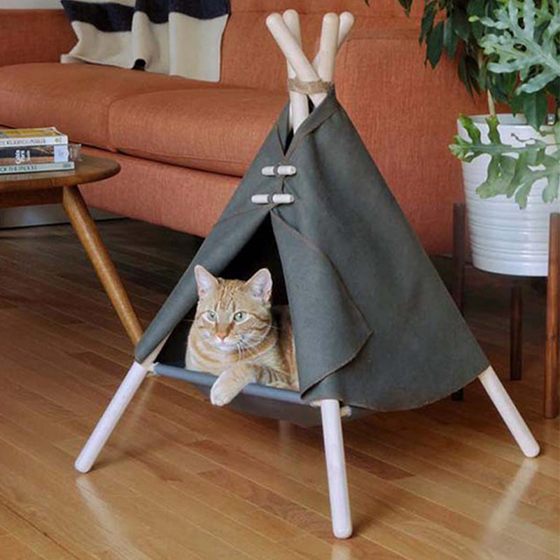 Retro Style Cat Teepee Bed