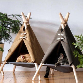 Retro Style Cat Teepee Bed