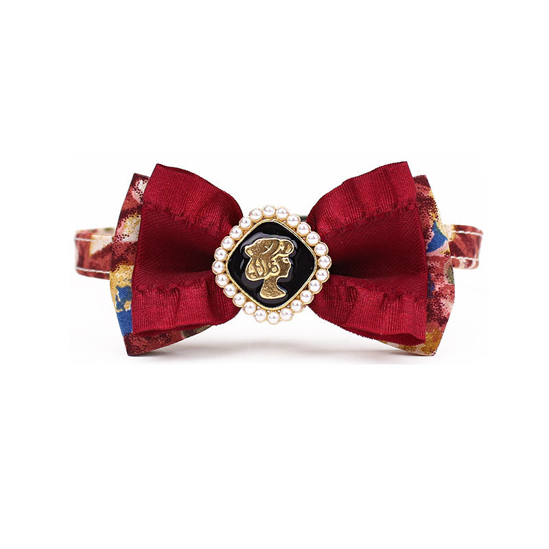 Retro Court-style Cat Collar Bowtie