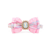 Tie-dye Cloth Rhinestone Cat Collar Bowtie