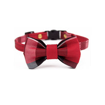 Brit classic checkered cat bow tie