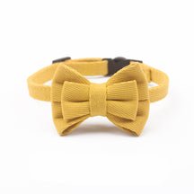 Twill Knit Fleece Cat Collar Bowtie