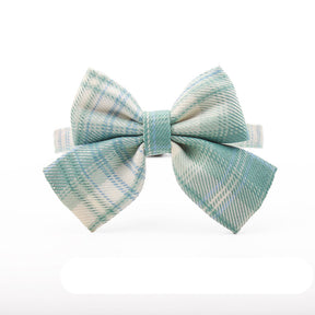 Uniform Plaid Cat Collar Bowtie