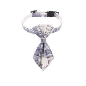 Uniform Plaid Cat Collar Bowtie