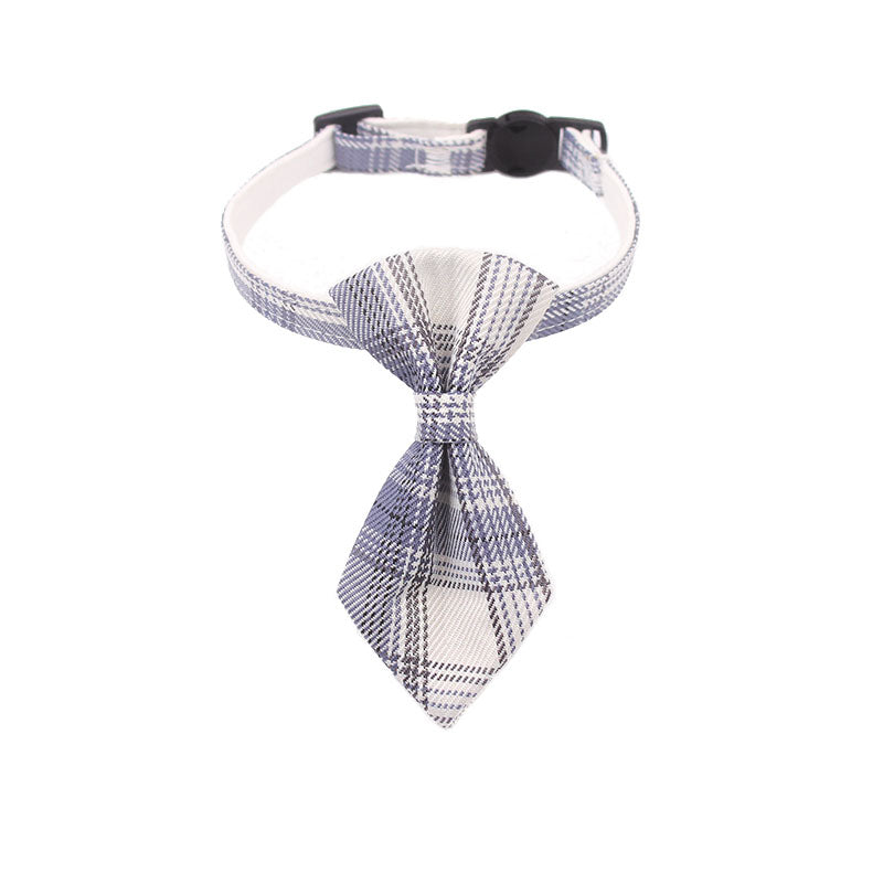 Uniform Plaid Cat Collar Bowtie