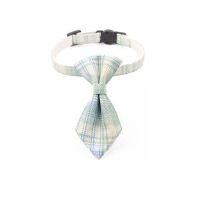 Uniform Plaid Cat Collar Bowtie