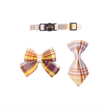 Uniform Plaid Cat Collar Bowtie