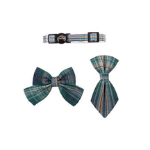 Uniform Plaid Cat Collar Bowtie