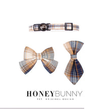 Uniform Plaid Cat Collar Bowtie