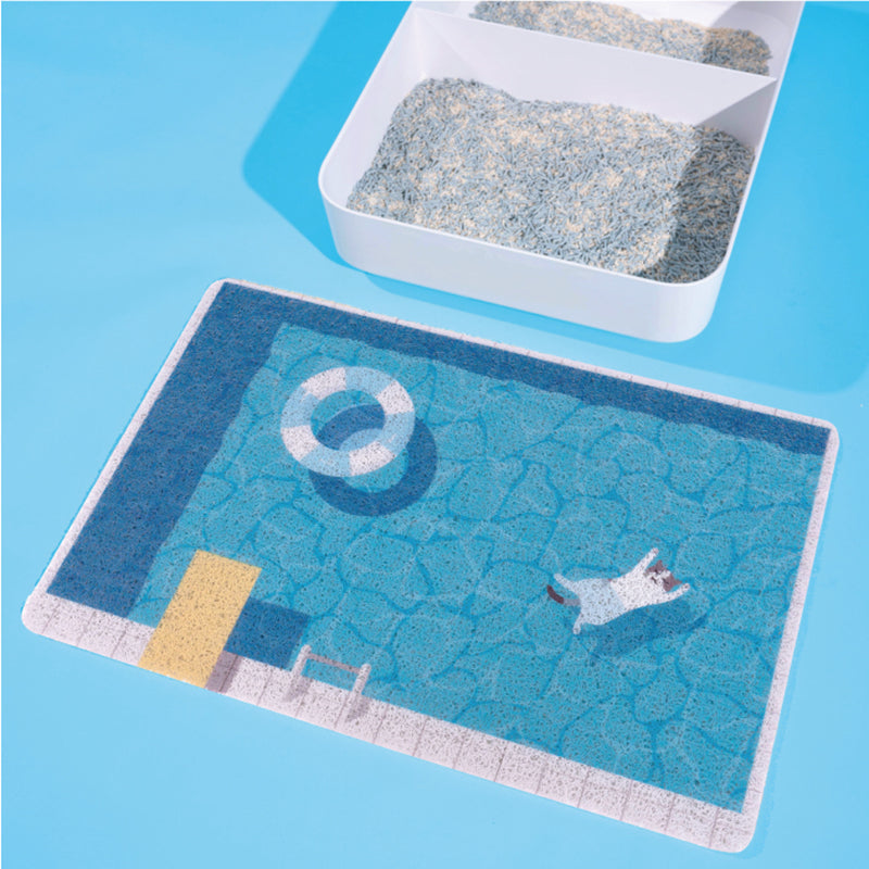 Summer Pool Cat Litter Mat