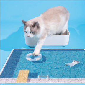 Summer Pool Cat Litter Mat