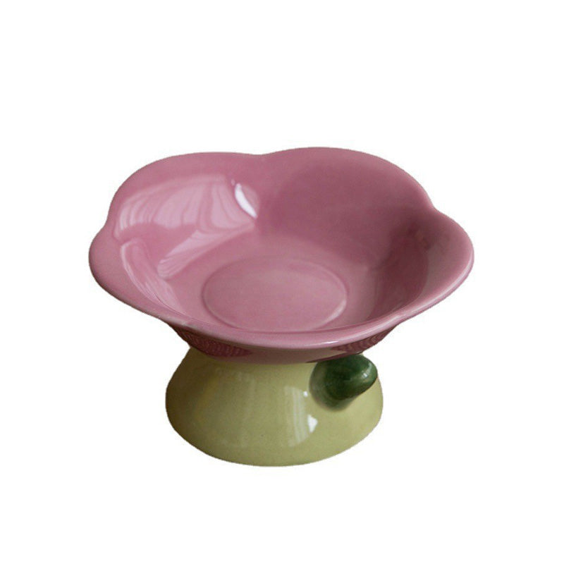 Tulip Ceramic Cat Bowl