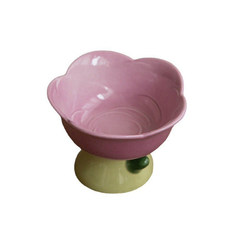 Tulip Ceramic Cat Bowl