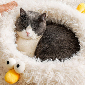 White Chick Cluck Cat Bed