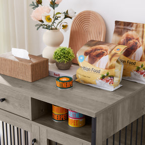 Furniture Dog crate, indoor pet crate end tables, decorative wooden kennels with removable trays