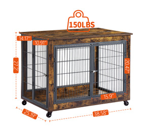 Furniture Dog Cage Crate with Double Doors