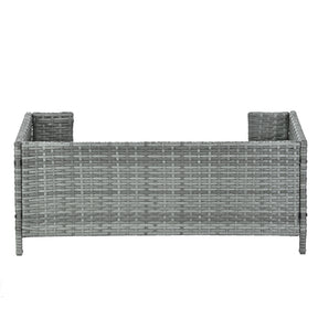 PE Rattan Dog Bed With Cushion