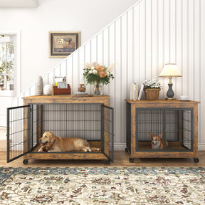 Furniture Dog Cage Crate with Double Doors