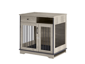 Furniture Dog crate, indoor pet crate end tables, decorative wooden kennels with removable trays