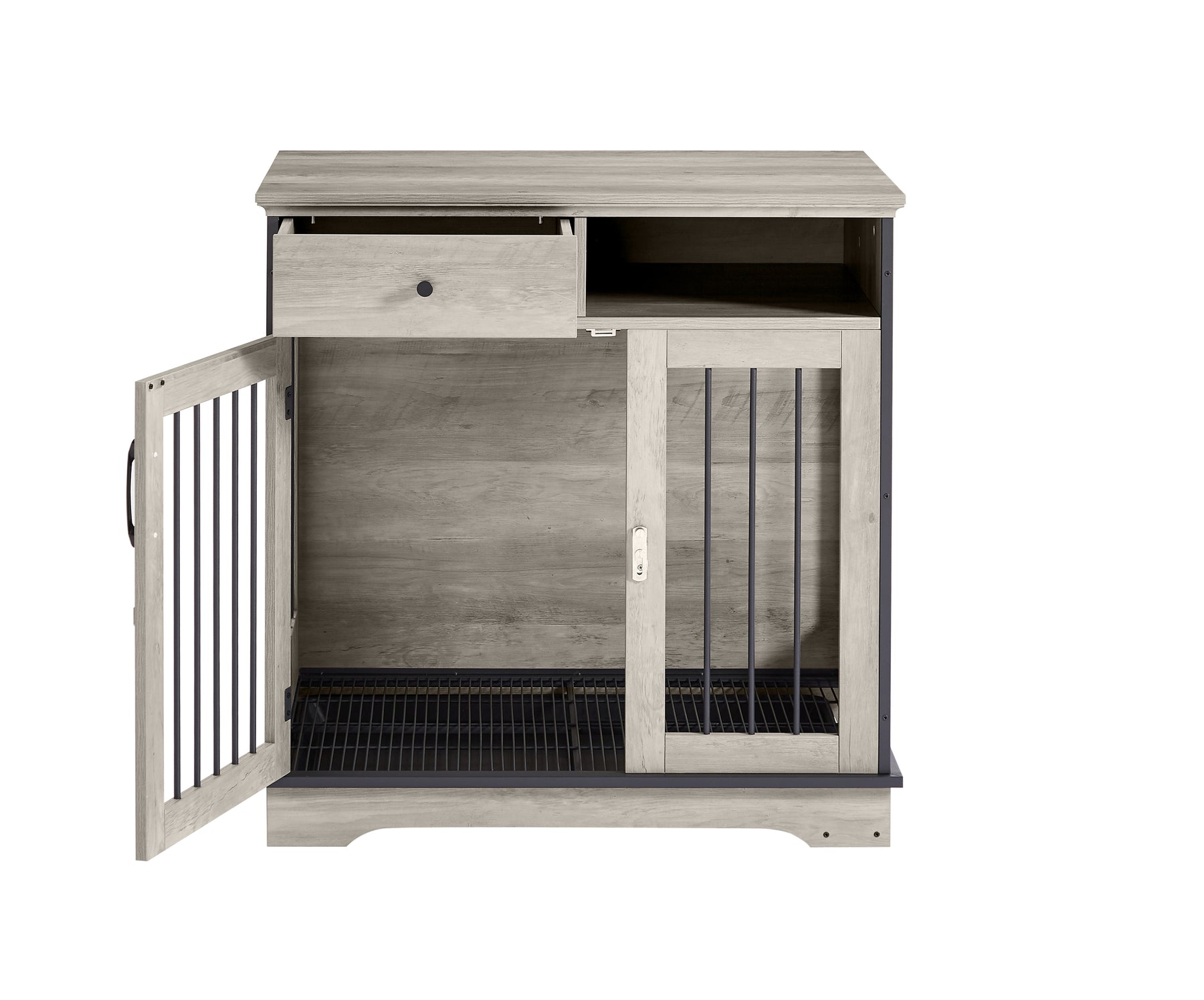 Furniture Dog crate, indoor pet crate end tables, decorative wooden kennels with removable trays